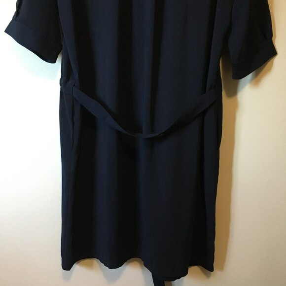 Navy Blue Military Button Down Tunic Dress - Picture 9 of 15